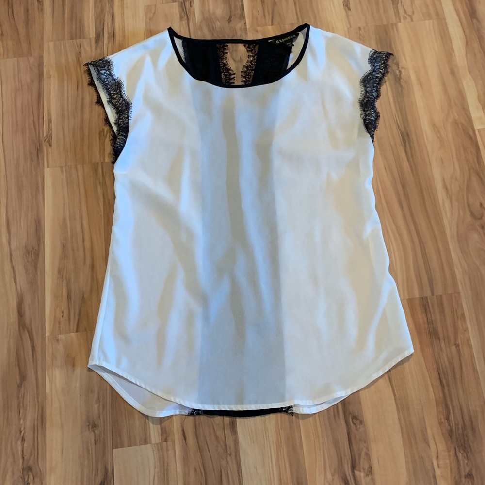 Express silk and lace top